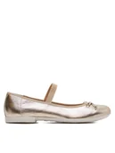 Buty dla chłopców - Geox Baleriny Jr Plie' J4555D 00044 C2010 D Złoty - miniaturka - grafika 1