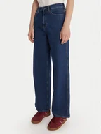 Spodnie damskie - Tommy Jeans Jeansy Claire DW0DW22438 Granatowy Wide Leg - miniaturka - grafika 1