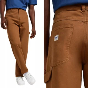 Lee CARPENTER RELAXED Acorn WORKWEAR LUŹNE BRĄZOWE SPODNIE W32 L32 - Spodnie męskie - miniaturka - grafika 1