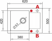 Zlewozmywaki - Pyramis Zlew MIDO 62x50) 1B 1D beż piaskowy 70088301) 70088301 - miniaturka - grafika 1