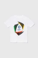 Koszulki dla chłopców - adidas Performance t-shirt bawełniany dziecięcy UEFA Euro 2024 kolor biały z nadrukiem - miniaturka - grafika 1