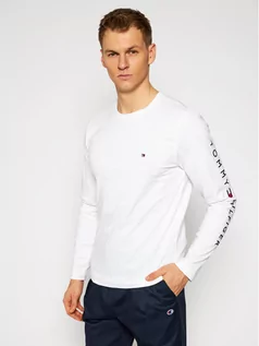 Bluzy męskie - Tommy Hilfiger Longsleeve Logo MW0MW09096 Biały Regular Fit - grafika 1
