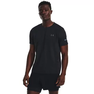 Koszulki sportowe męskie - Męska koszulka do biegania Under Armour UA SEAMLESS STRIDE SS - czarna - UNDER ARMOUR - grafika 1