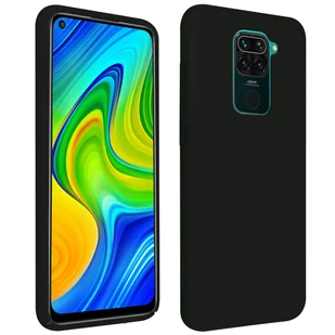 Tylna obudowa Xiaomi Redmi Note 9 Półsztywne silikonowe wykończenie Soft-Touch Czarna - Etui i futerały do telefonów - miniaturka - grafika 1