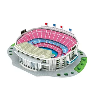Mini stadion piłkarski - CAMP NOU - Barcelona FC - Puzzle 3D 27 elementów - Puzzle - miniaturka - grafika 1