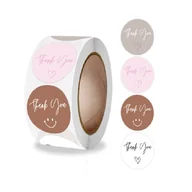 Scrapbooking - Naklejki Ozdobne Okrągłe Thank You Mix 100 Szt. - miniaturka - grafika 1