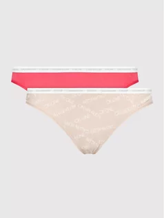 Majtki damskie - Calvin Klein Underwear Komplet 2 par fig klasycznych 000QD3789E Kolorowy - grafika 1