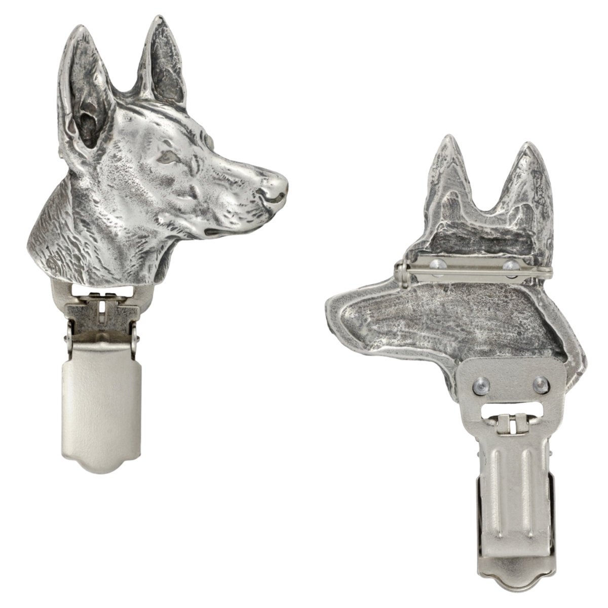 Pies faraona, chart maltański - broszka z klipsem, uchwyt na numer startowy, prezent na wystawę psów marki Art-Dog