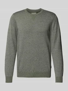 Sweter z dzianiny z okrągłym dekoltem model ‘Bruton’ - Swetry męskie - miniaturka - grafika 1