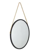 Lustra - Lustro okrągłe Profilmat 70 CZARNA rama na sznurze PREMIUM - miniaturka - grafika 1