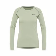 Bielizna sportowa damska - Damska bluzka ocieplana z długim rękawem Jack Wolfskin INFINITE LIGHT LS W mint leaf - XS - miniaturka - grafika 1