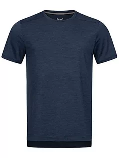 Koszulki męskie - super.natural super.natural męska koszulka z krótkim rękawem, z wełny merynosów, M HIGHWOOD TEE, rozmiar: XXL, kolor: ciemnoniebieski melanż SNM006270I22 - grafika 1