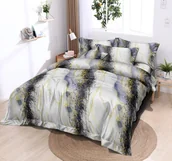 Pościel - Pościel Z Bawełny Syntetycznej, 160X200, Szara Geometryczna, Peb-826, 3-Częściowa - miniaturka - grafika 1