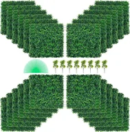 Trawy i trawniki - VEVOR Sztuczna Trawa Panel Bukszpan 24szt 50x50cm Dekoracja Ogród Prywatność - miniaturka - grafika 1