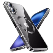 Etui i futerały do telefonów - Etui MagSafe Case do Apple iPhone 16 Alogy Glamour Luxury Ring obudowa czarno-przezroczyste - miniaturka - grafika 1