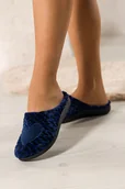 Kapcie damskie - Granatowe kapcie damskie Inblu obuwie domowe z sercem VXYZLL98 - miniaturka - grafika 1