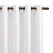 Zasłony - GOTOWA ZASŁONA ZACIEMNIAJĄCA NA PRZELOTKACH 140X240CM DO SALONU BIAŁA - miniaturka - grafika 1