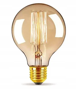 Żarówka Dekoracyjna Ozdobna E27 Retro Edison G80 Dymione Szkło Mocna - Żarówki tradycyjne - miniaturka - grafika 1