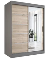 Szafy - Szafa przesuwna 150 cm antracyt + dąb sonoma F1-B21 - miniaturka - grafika 1