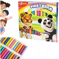 Masy plastyczne - PLASTELINA 24 KOLORY MASA SZKOLNA PLASTYCZNA MIĘKKA ELASTYCZNA MODELOWANIA - miniaturka - grafika 1