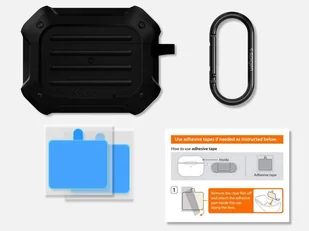 Etui Spigen Tough Armor do Apple AirPods Pro Military Black - Akcesoria do słuchawek - miniaturka - grafika 3