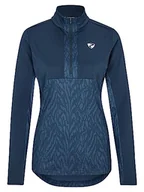 Koszulki i topy damskie - Ziener Damska bluza narciarska JAPRA, bluza narciarska, koszulka funkcyjna, ciepła, elastyczna, bez PFC, nadruk w kolorze granatowym, 44 - miniaturka - grafika 1