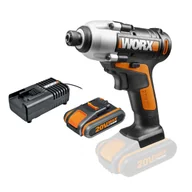 Zestawy elektronarzędzi - WORX Wkrętarka udarowa WX290.9 20V + Akumulator z ładowarką 20V 2.0Ah WA3601 - miniaturka - grafika 1