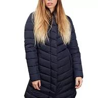 Kurtki damskie - Geox Kurtka damska W Seyla Coat I, granatowy., 52 - miniaturka - grafika 1