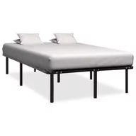 Łóżka - Vida Rama łóżka czarna metalowa 140 x 200 cm V-284681 - miniaturka - grafika 1