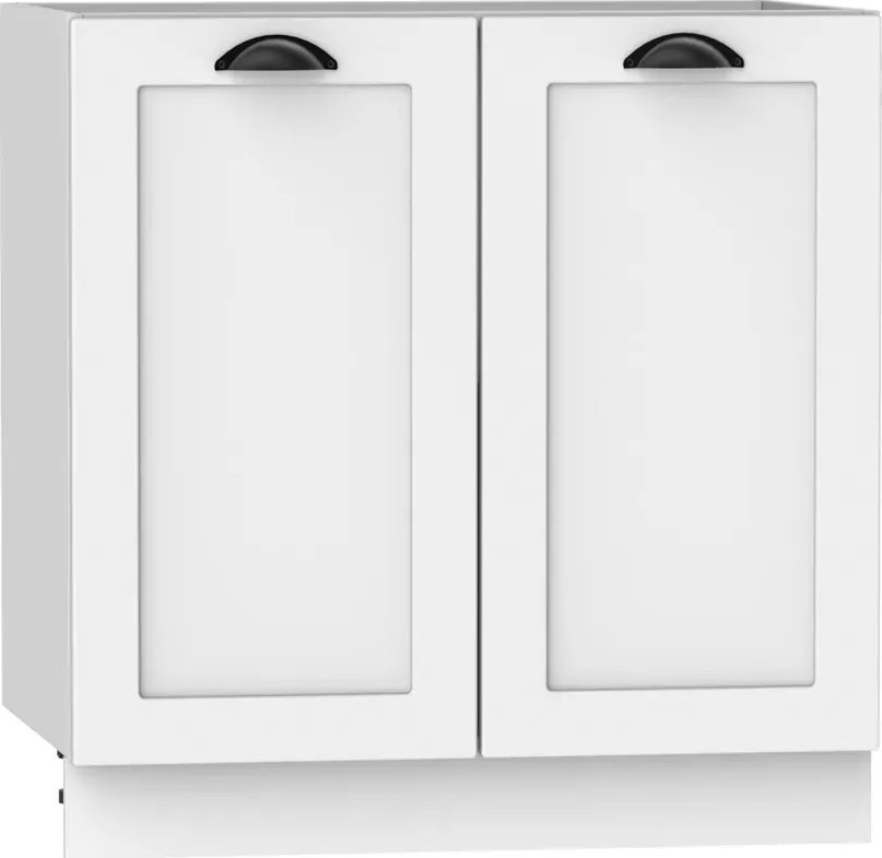 Elior Szafka kuchenna dolna z podwójnymi drzwiczkami biała - Pergio 19X 80 cm