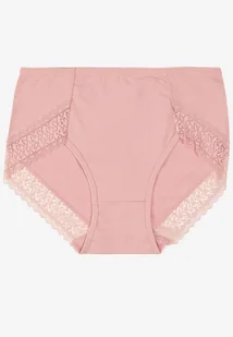 Różowe Majtki Figi z Bawełny z Koronkową Lamówką Idilea - Majtki damskie - miniaturka - grafika 1