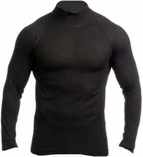 Koszulki sportowe męskie - COOL koszulka ze stójką i długim rękawem - męska Wielkość: 3XL, Kolor: ciemnoniebieski - grafika 1
