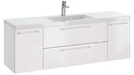 Szafki łazienkowe - Szafka z Umywalką ROSEN 140 cm D - Uchwyt Biały - miniaturka - grafika 1