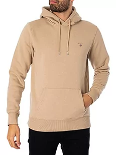 GANT Oryginalna męska bluza z kapturem, Concrete BEIGE, standardowa, Concrete beżowy, 5XL - Bluzy męskie - miniaturka - grafika 1