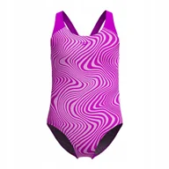 Stroje kąpielowe dla dziewczynek - Strój kąpielowy jednoczęściowy dziewczęcy na basen Speedo Allover 128cm - miniaturka - grafika 1