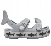 Sandały damskie - CROCS SANDAŁY CHŁOPIĘCE NA RZEPY SZARE NA LATO 27-28 J1A - Crocs - miniaturka - grafika 1