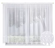 Firany - Firana 140X300 Z Gipiurą 20CM Biała Salon Kuchnia - miniaturka - grafika 1