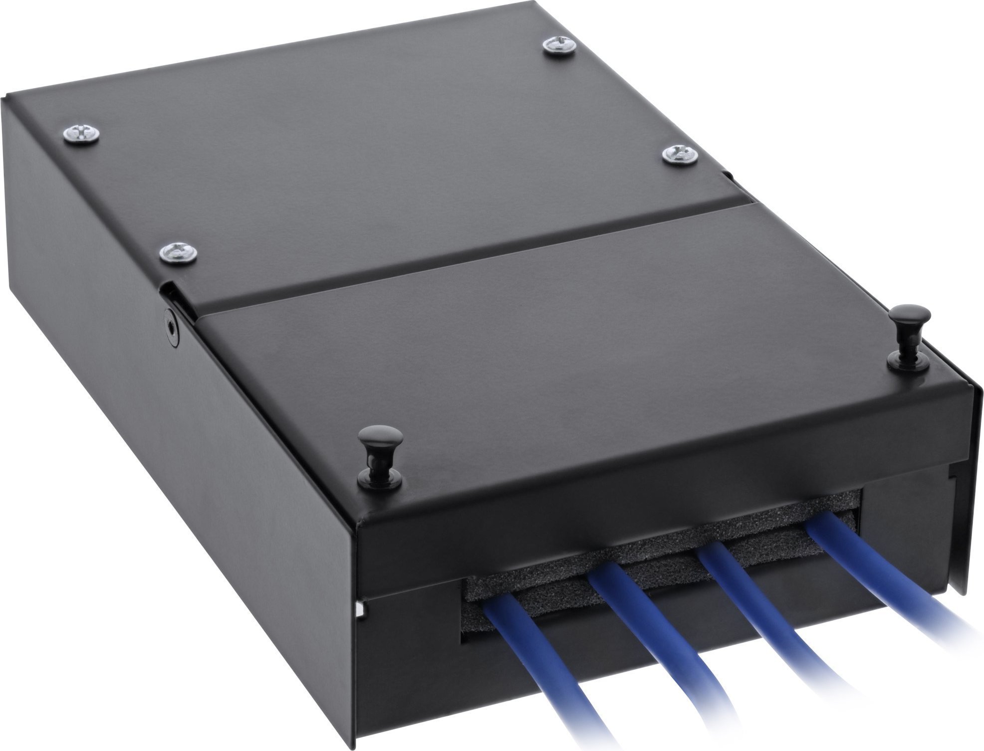InLine InLine® Surface Mount Box for keystone 4x RJ45, black 76202X