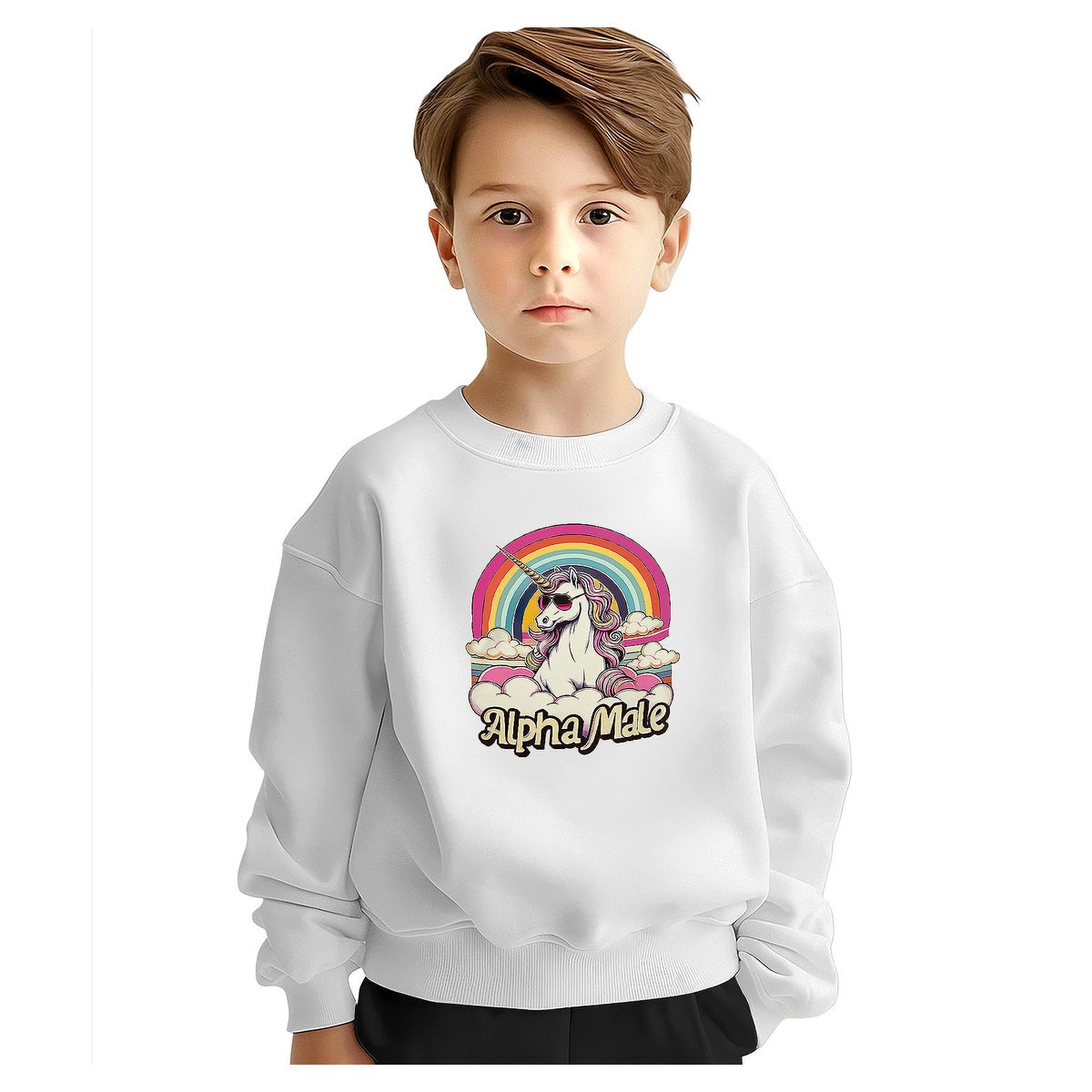BLUZA DZIECIĘCA SAMIEC ALFA JEDNOROŻEC 122-128 DLA CHŁOPCA DZIEWCZYNKI