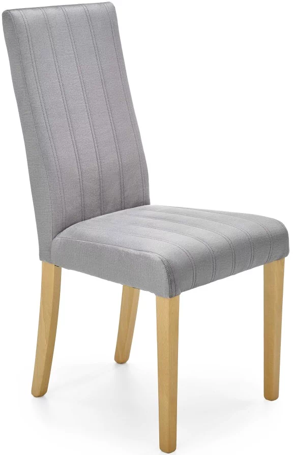 Krzesło tapicerowane do jadalni DIEGO 3 szare, na drewnianych nogach