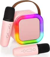 Głośniki przenośne - Zestaw karaoke dla dzieci bluetooth 2 mikrofony głośnik RGB bezprzewodowy - miniaturka - grafika 1