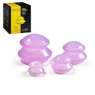 Akcesoria do rehabilitacji - 4fizjo Bańki chińskie silikonowe MED+ różowe zestaw 4szt. - miniaturka - grafika 1