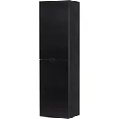 Meble łazienkowe - Słupek łazienkowy wiszący szklane fronty czarny mat 40x144 cm Bravia Gante - miniaturka - grafika 1