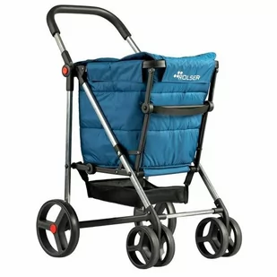 Rolser Składany wózek na zakupy na kółkach Basket Polar 4Big, niebieski - Torby i wózki na zakupy - miniaturka - grafika 1