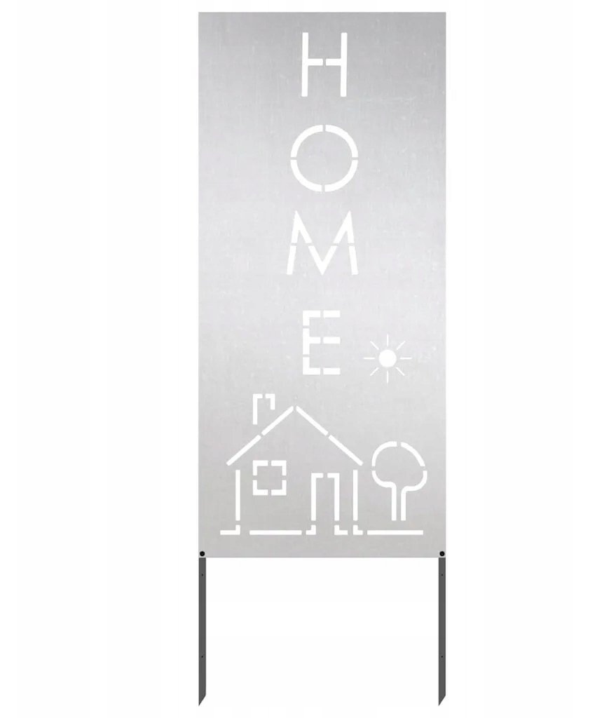 vidaXL Dekoracyjny panel ogrodowy Srebrny 50 x 140 cm stainless steel
