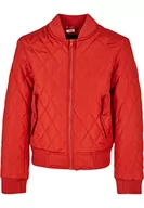 Kurtki i płaszcze dla dziewczynek - Urban Classics Girl's Girls Diamond Quilt Nylon Jacket kurtka, hugered, 122/128, hugered, 122/128 cm - miniaturka - grafika 1