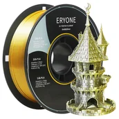 Filamenty i akcesoria do drukarek 3D - ERYONE Dual Color Silk PLA Filament for 3D Printers, 1.75mm Tolerance  /- 0.03mm, 1kg (2.2LBS)/Spool - Gold and Grey - miniaturka - grafika 1