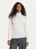 Swetry damskie - Vero Moda Golf Happiness 10300472 Beżowy Slim Fit - miniaturka - grafika 1