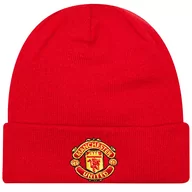 Czapki męskie - New Era Core Cuff Beanie Manchester United FC Hat 11213213, Mężczyzna, Czapka, Czerwony - miniaturka - grafika 1