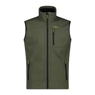 Garnitury - CMP męska kamizelka Softshell, Oil Green-czarny, 56 - miniaturka - grafika 1